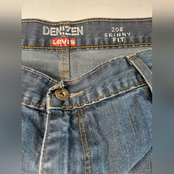 Denizen From Levi's Men's Blue 208 Skinny Fit 40x32 Jeans - Picture 5 of 15